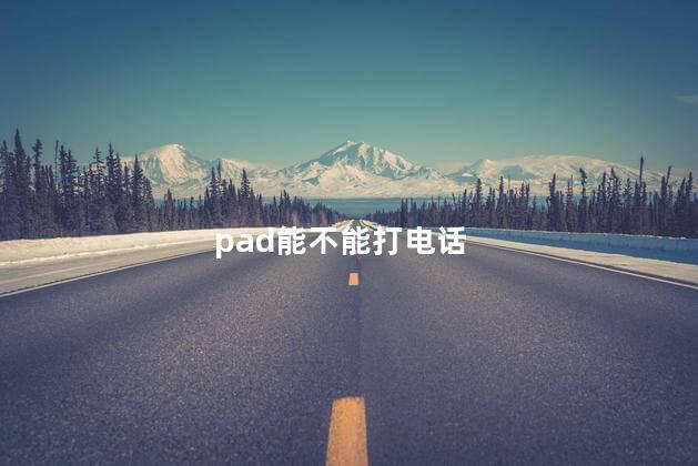 pad能不能打电话