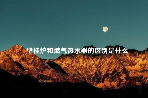 壁挂炉和燃气热水器的区别是什么