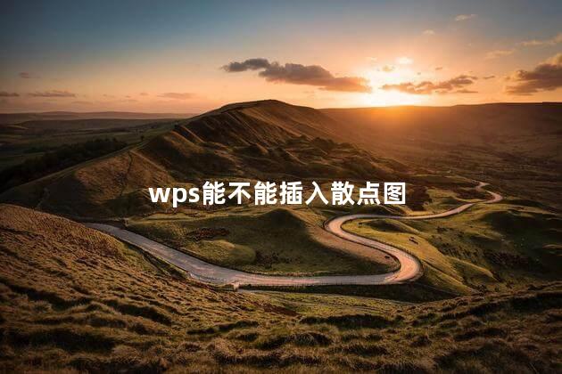 wps能不能插入散点图