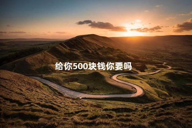 给你500块钱你要吗