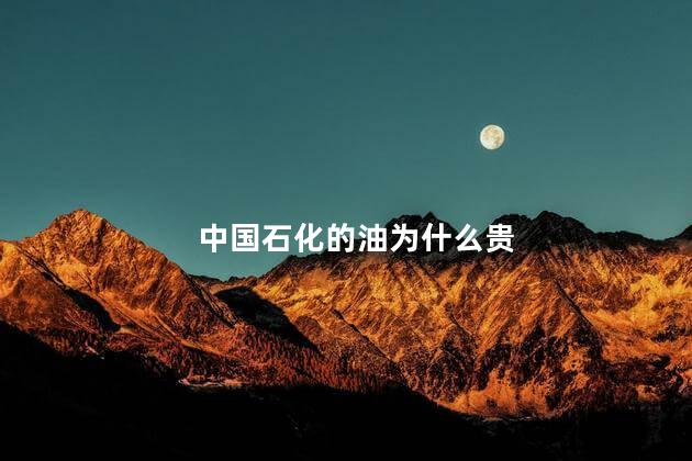 中国石化的油为什么贵