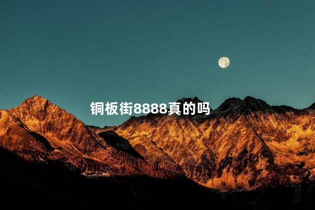 铜板街8888真的吗