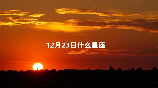 12月23日什么星座