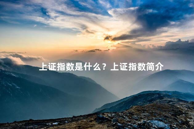 上证指数是什么？上证指数简介