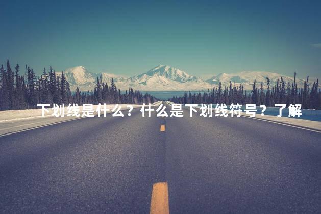 下划线是什么？什么是下划线符号？了解它的含义和用法